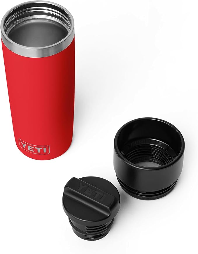 YETI Rambler 16 oz Travel Bottle, Stainless Steel, Vacuum Insulated with Leakproof Commuter Cap, Rescue Red - Image 3