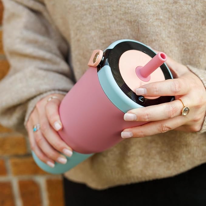 BrüMate Resa 25oz 100% Leakproof Travel Tumbler with Handle & Straw | Flexible SoftSip Straw | Silicone Sleeve for Durability | Stainless Steel | Cup Holder & Travel Friendly Water Bottle | (Lavender) - Image 5