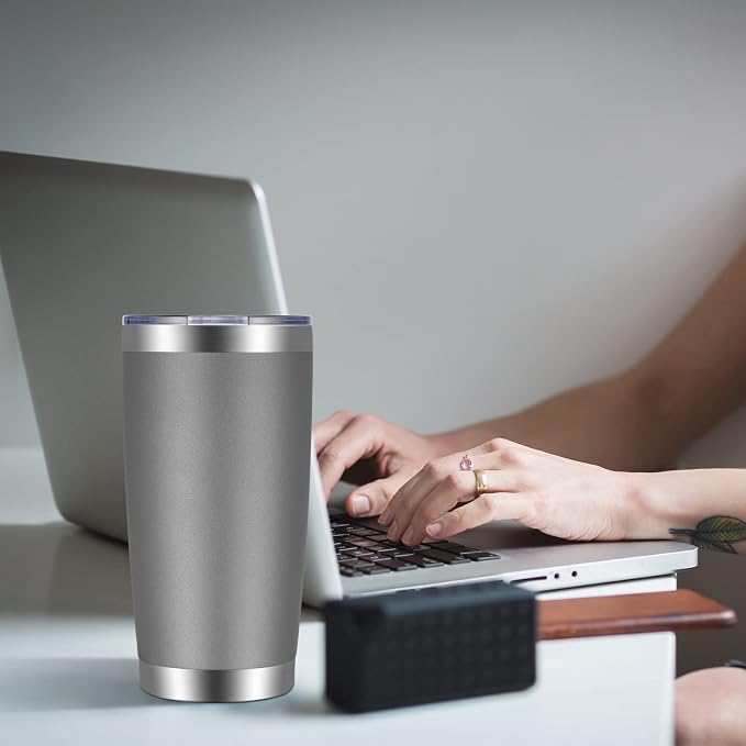 VEGOND 20oz Tumbler with Lid and Straw Stainless Steel Tumbler Cup Vacuum - Image 6