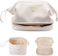 Birthday Gifts for Her, Initial Large Makeup Bag, Gift for Women Double Layer by Vogewood