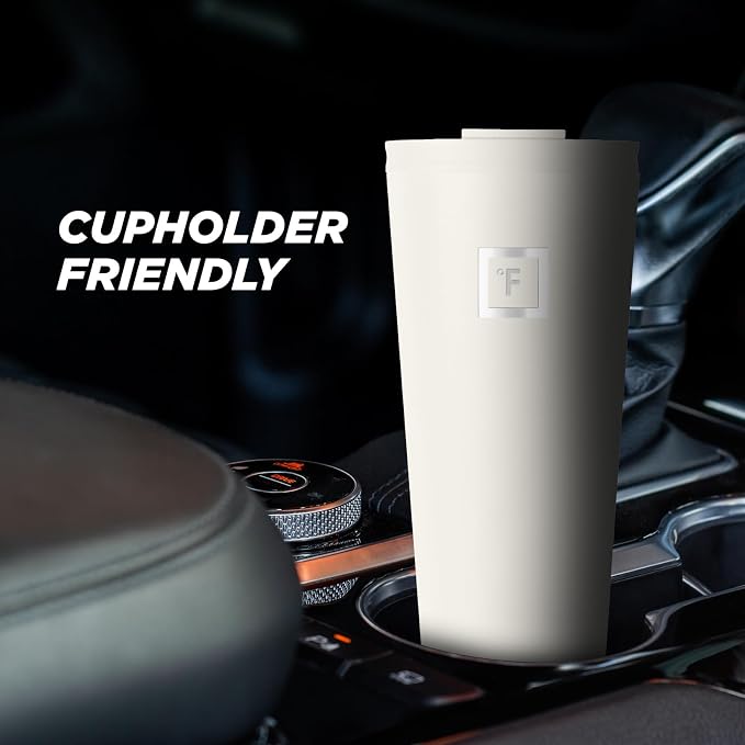 IRON °FLASK Classic Tumbler - Vacuum Insulated Stainless Steel Water Bottle, Double Walled, Drinking Cup, Insulated Travel Mug (Cashmere Cream, 32 oz Solid Lid) - Image 5