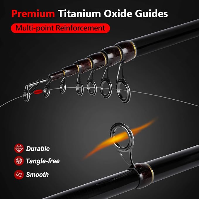 PLUSINNO Fishing Rod and Reel Combos, Bronze Warrior Toray 24-Ton Carbon Matrix - Image 4