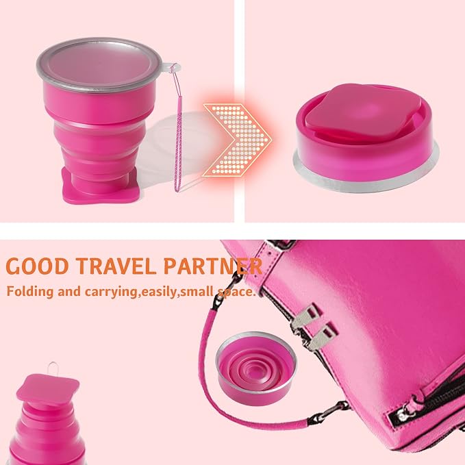 Collapsible Cup- Silicone Foldable Cups Expandable Folding DrinkingCup - Image 2