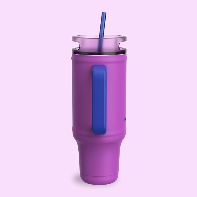 bubba 40 oz Insulated Stainless Steel Tumbler with Handle and Straw - Leakproof, Dishwasher Safe, Cup Holder Tumbler, Lead-Free and BPA-Free, Moodbooster - Image 2
