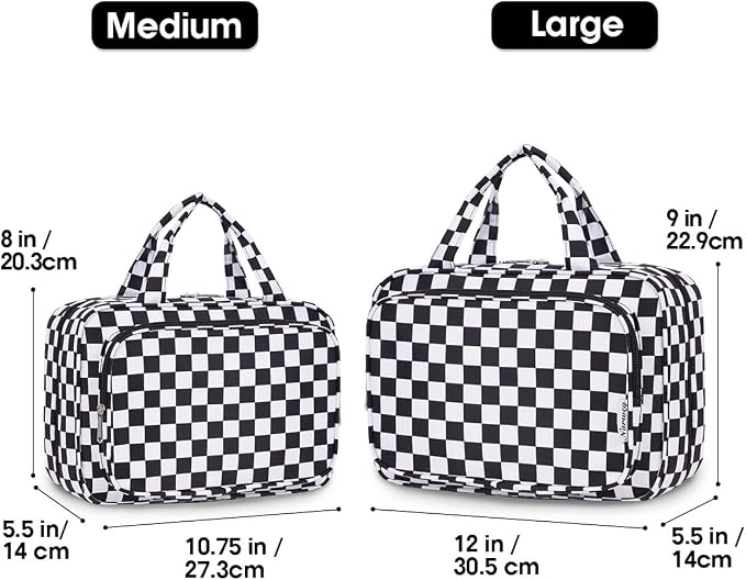 Narwey Travel Toiletry Bag for Women Large Hanging Makeup Bag Organizer - Image 2