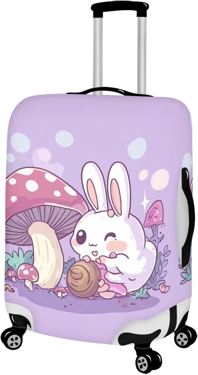 Cute Bunny Rabbit Luggage Covers Fit 22-25 Inch Universal Thickness Suitcase - Image 2