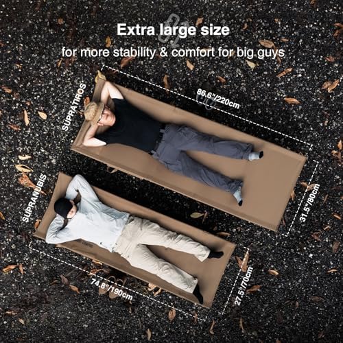 ONETIGRIS SUPRATIROS Extra Large Camping Cot, Height Adjustable Oversized Sleeping Cot with Extending Legs for Camping, Car Trips, Truck, Beach, Office Nap, Sturdy Supports Up to 400lbs - Image 4