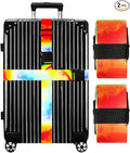 Luggage Straps for Suitcases TSA Approved-2 Pack Bright Personalized Luggage by GOWRAPS