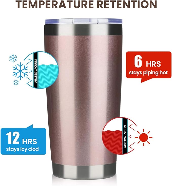 MEWAY 20oz Tumbler 12 Pack Double Wall Vacuum Insulated Travel Mug Bulk - Image 6