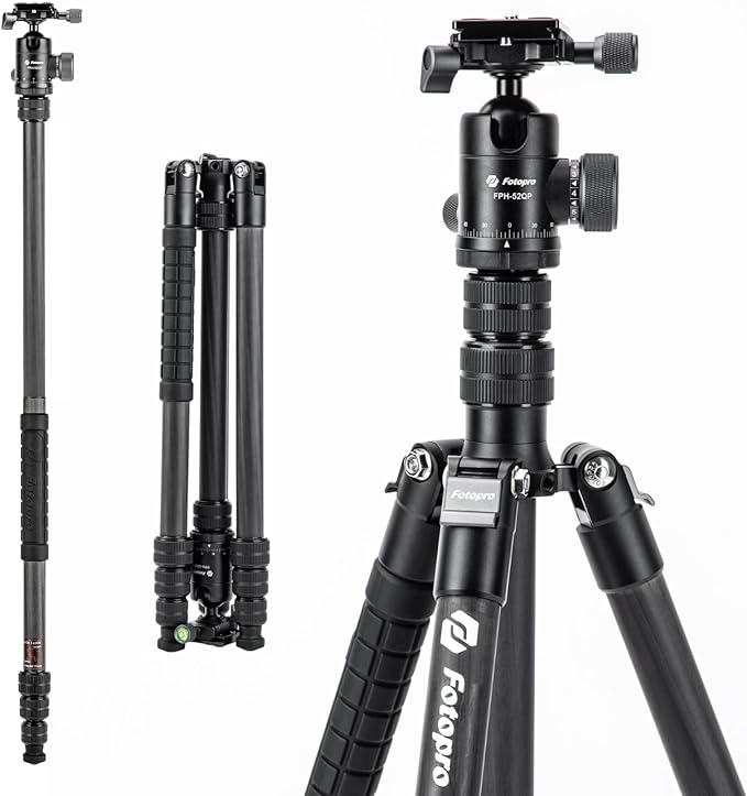 Fotopro 73" Carbon Fiber Tripod by Fotopro