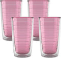 Tervis Clear & Colorful Tabletop Made in USA Double Walled Insulated Tumbler Travel Cup Keeps Drinks Cold & Hot, 16oz - 4pk, Pink Sand by TervisTumblerCompany