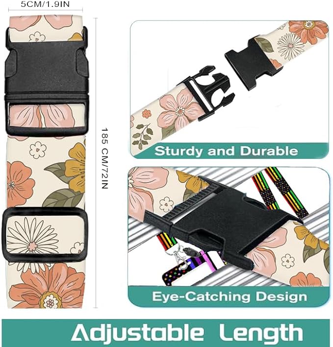 Luggage Straps for Suitcases Travel Belt Accessories, Cute Suitcase Strap - Image 2