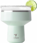 REDUCE Saltini 16 oz Cocktail Tumbler - Insulated Margarita Tumbler with Lid - Keeps Drinks Cold for 10 Hours - 360 Sippable Martini Glass Alternative - Shatterproof, Perfect for Parties - Sea Glass by Reduce