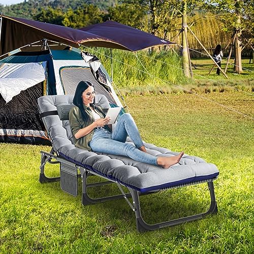 LILYPELLE Folding Camping Cot, Extra Wide Heavy Duty Sleeping Cots - Image 4