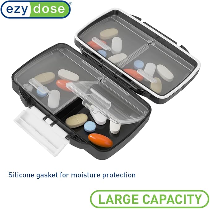 EZY DOSE Moisture-Proof Pill Case, Medicine Planner, Vitamin Organizer Box - Image 2
