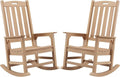 Psilvam Oversized Outdoor Rocking Chair Set of 2, Porch Rocker by PsilvamGardenFurniture