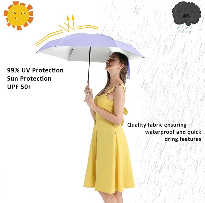 BAODINI Travel Mini Umbrella for Purse - Image 2