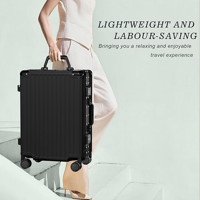 AnyZip Luggage PC+ABS Aluminum Frame Zipperless Checked Luggage Hard Shell - Image 5