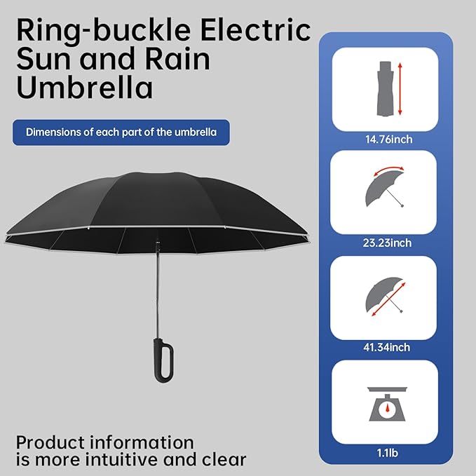 Portable Travel Umbrella, and windproof, reverse folding umbrella - Image 6