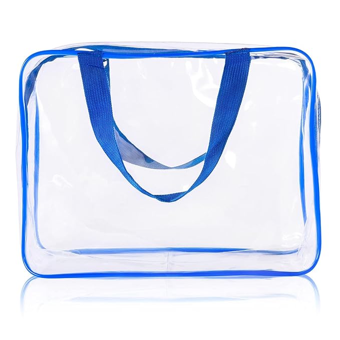 2Pcs Crystal Clear PVC Travel Toiletry Bag Kit - Image 6