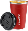 CS COSDDI 12 oz Stainless Steel Vacuum Insulated Tumbler - Coffee Travel Mug Spill Proof with Lid - coffee Cup for Keep Hot/Ice Coffee,Tea and Beer （Red） by CSCOSSDI