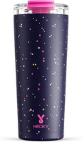Meoky 24 oz Travel Coffee Mug with Leak-proof Lid, Stainless Steel Insulated Coffee Tumbler, Keeps Hot for 8 Hours or Cold for 24 Hours, Fits in Car Cup Holder (Plum Stardust) by MEOKY