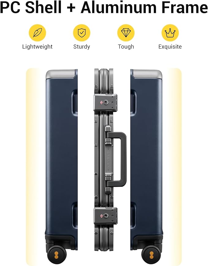 LEVEL8 Carry On Luggage Airline Approved Zipperless - Image 3