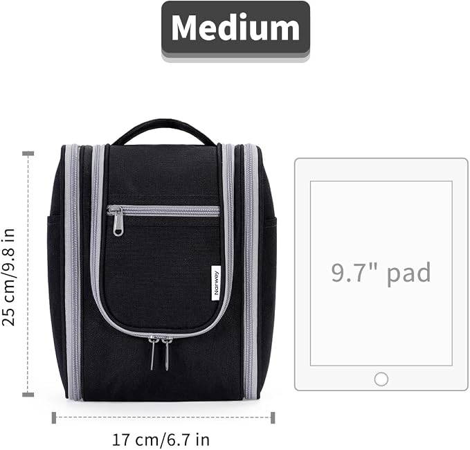 Narwey Small Hanging Travel Toiletry Bag Cosmetic Make Up Organizer - Image 8