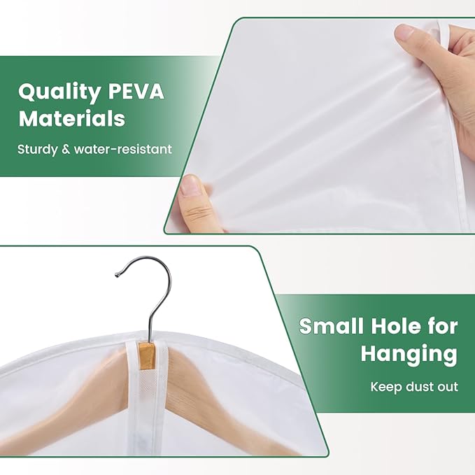 6 Pack Translucent Garment Bags - Image 5