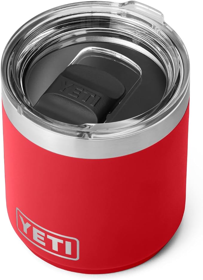 YETI Rambler 10 oz Stackable Lowball 2.0, Vacuum Insulated, Stainless Steel with MagSlider Lid, Rescue Red - Image 4