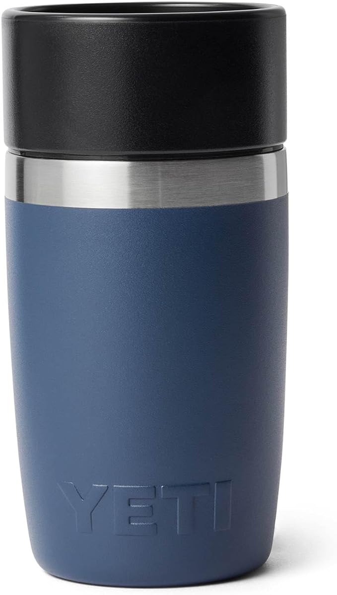 YETI Rambler 8 oz Travel Bottle, Stainless Steel, Vacuum Insulated with Leakproof Commuter Cap, Navy - Image 5