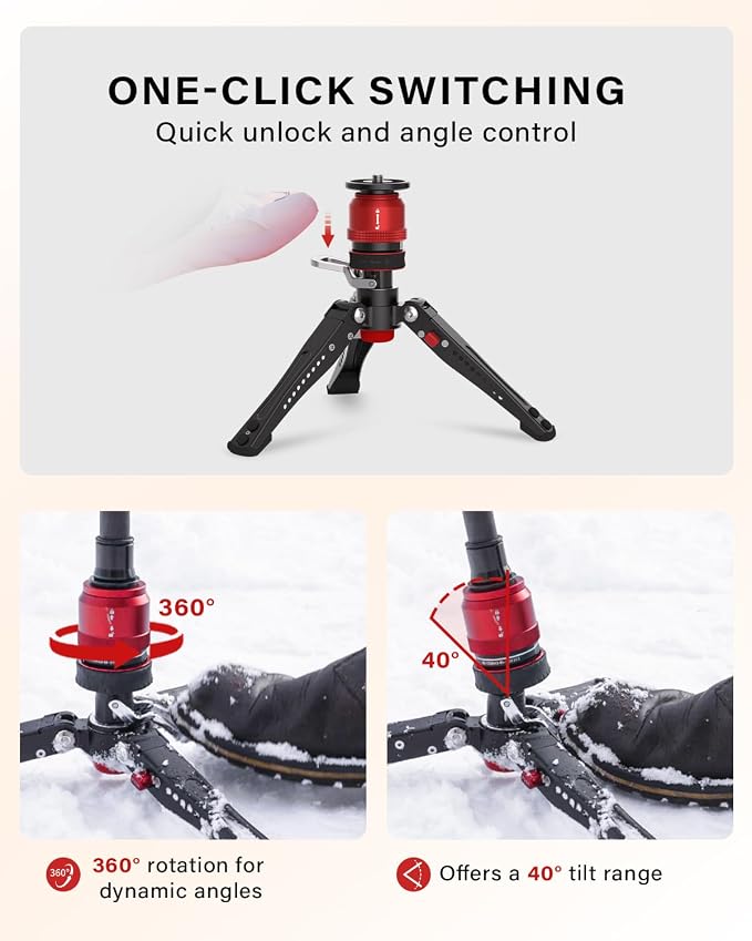 IFOOTAGE 59” Monopod with Feet, Cobra 3 Strike A150S, Professional Travel - Image 3