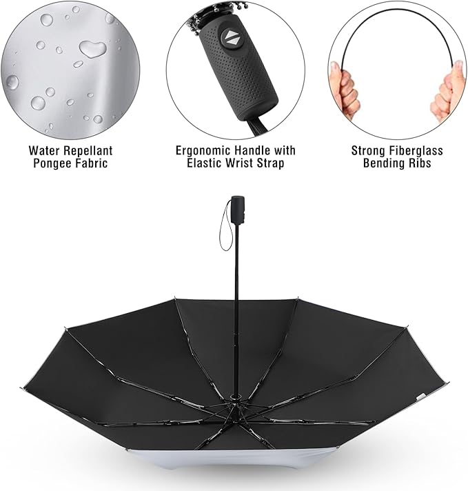 G4Free UPF 50+ UV Protection Large Travel Umbrella 42/46 Inch Auto Open Close - Image 5