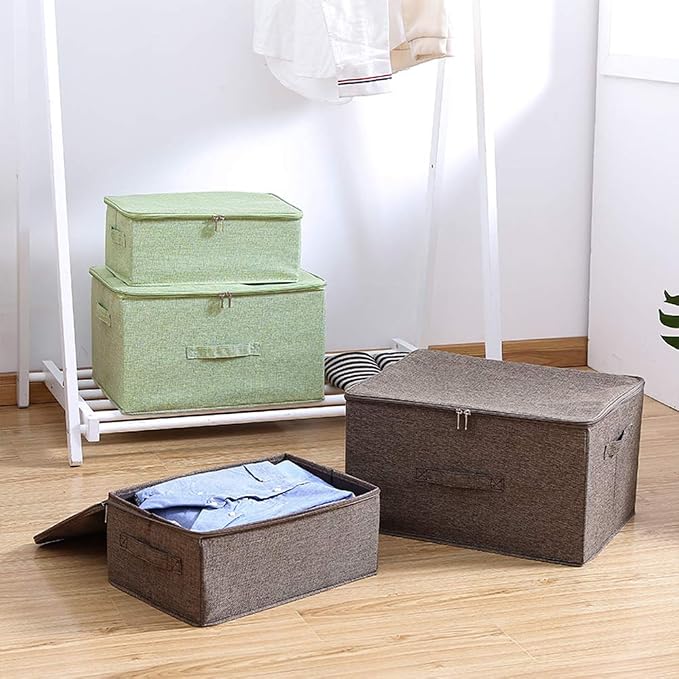 ANMINY Storage Bins with Zipper Lids 51.9 Qt Lidded Fabric Storage Boxes - Image 6