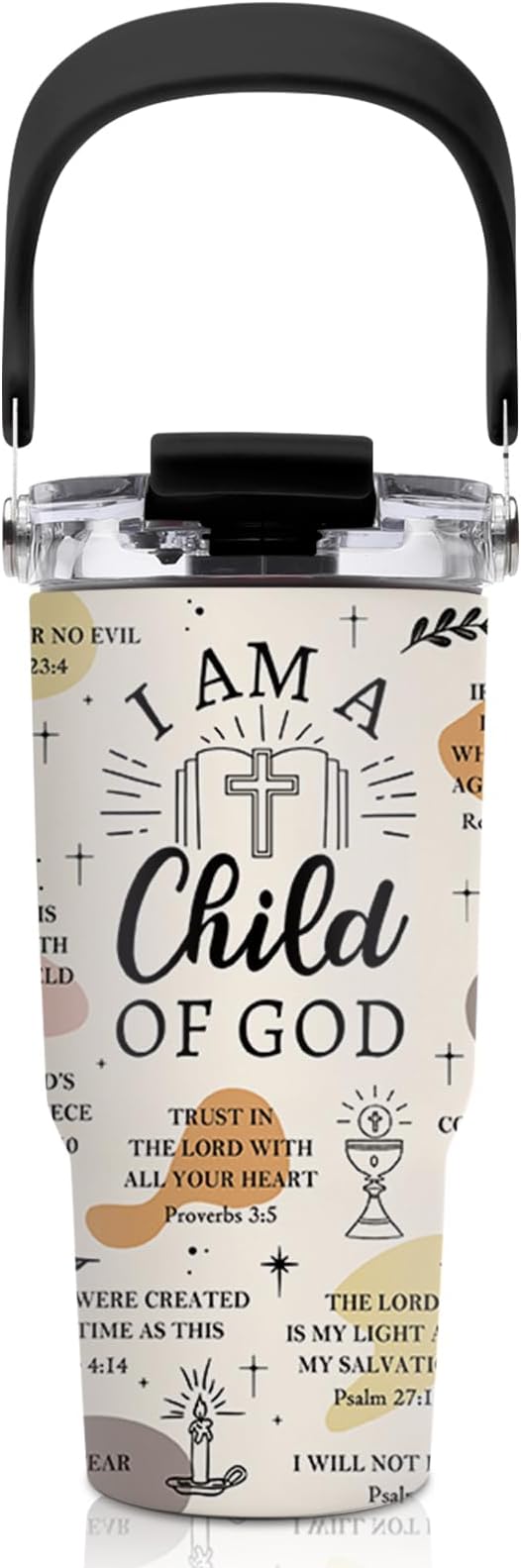 20oz God Tumblers - Child of God Tumbler with Straw Handle, Leak-proof, BPA-free, Double Wall Insulated, Christian Gifts Cup for Boys Girls, Insulated Coffee Tumbler God Stainless Steel Cup for Women by welcometoHYMONA