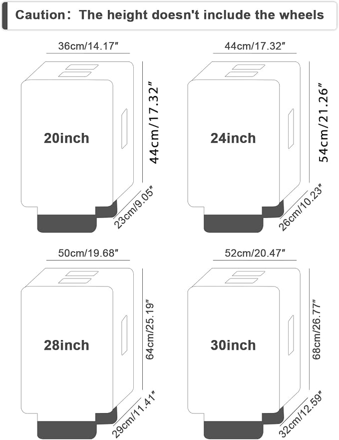 Clear Luggage Cover for 24 inch Suitcase Tsa Approved Thicken PVC Plastic - Image 2