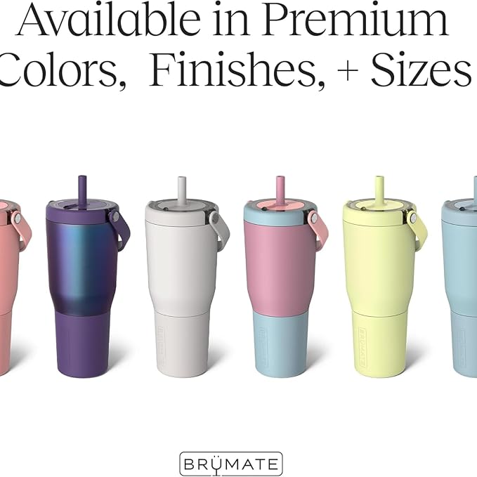 BrüMate Resa 35oz 100% Leakproof Travel Tumbler with Handle & Straw | Flexible SoftSip Straw | Silicone Sleeve for Durability | Stainless Steel | Cup Holder Travel Friendly Water Bottle (Violet Crush) - Image 4