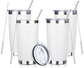 20oz Tumbler with Straw and Brush, Stainless Steel Vacuum Insulated tumbler by Unknown