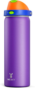 32 oz Insulated Water Bottle for Women: Meoky Stainless Steel Metal Water Bottle with 2-in-1 Straw and Spout Lid - Leak Proof, Cold for 24 Hours, Protective Silicone Base, BPA-Free for School, Violet by MEOKY