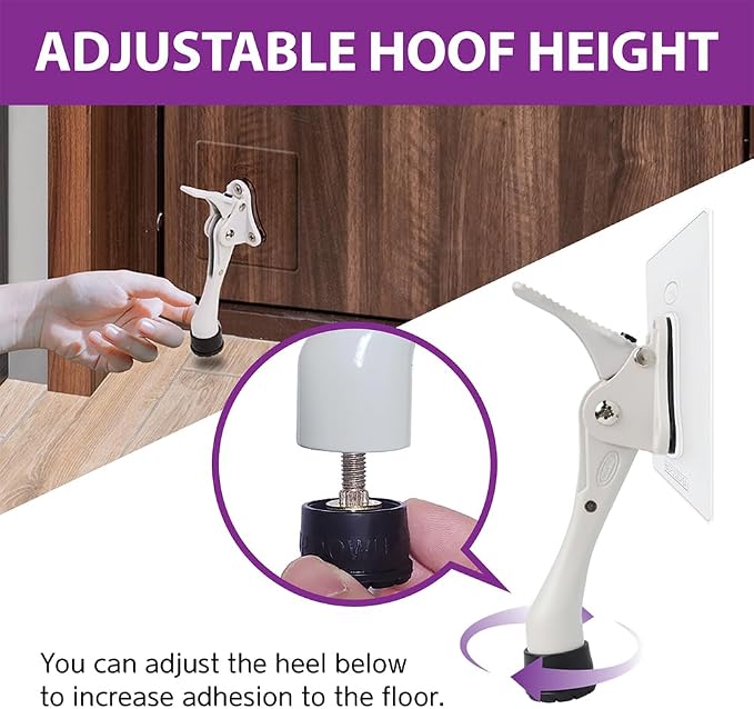 Door Stopper with Adhesive Bracket Stickers, No Drilling or Tools Needed - Image 9