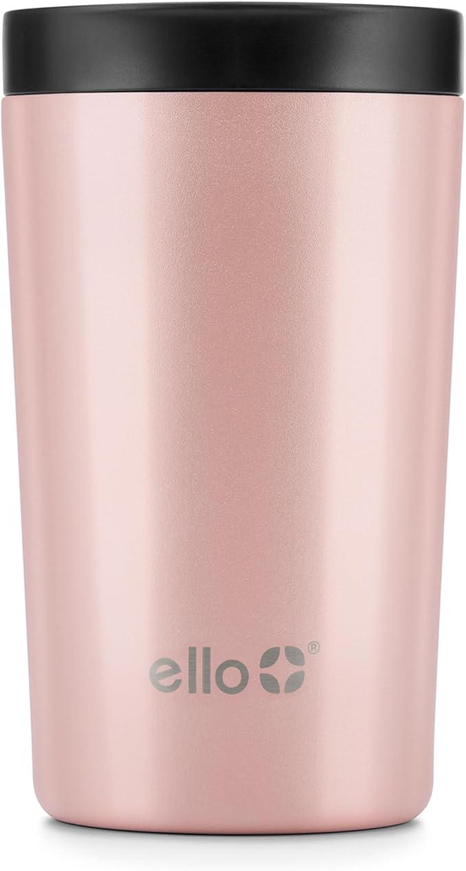 Ello Jones Stainless Steel Travel Coffee Mug - Travel Tea Mug, 11oz, Rosegold by Ello