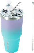 BJPKPK 30oz Tumbler Stainless Steel Double Wall Vacuum Insulated Mug with Straw and Lid for Women and Men,Lavender Green by BJPKPK