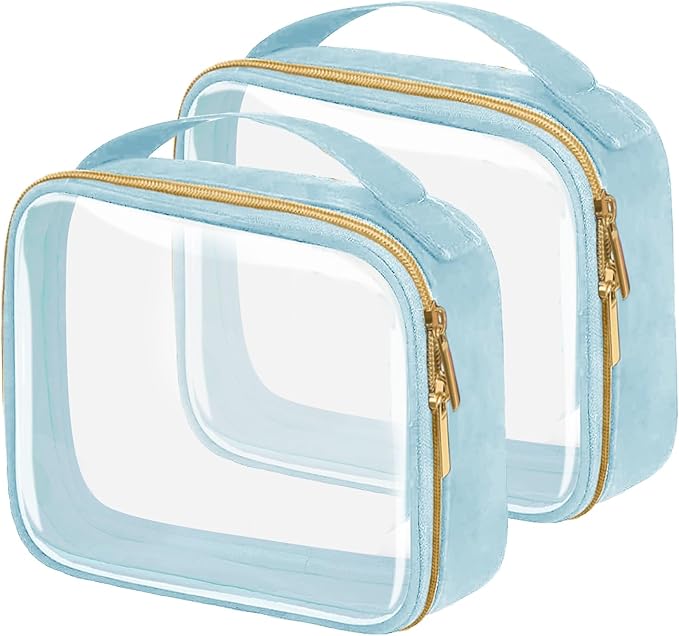 Travel Toiletry Bag, 2 Pack Clear Makeup Bags by FAYORORY