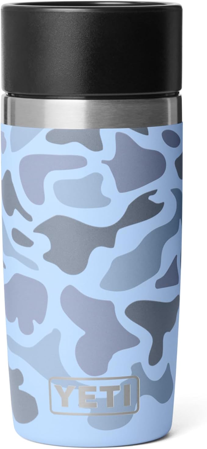 YETI Rambler 12 oz Travel Bottle, Stainless Steel, Vacuum Insulated with Leakproof Commuter Cap, Blue Camo by YETI