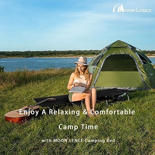 MOON LENCE Lightweight Folding Camping Cot, Portable Camping Bed with Carry Bag for Travel Hiking Backpacking Car Camping Beach - Image 5