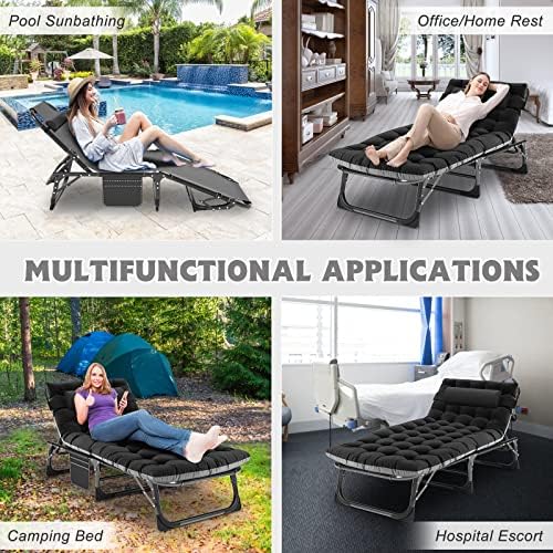 ABORON Extra Wide 28-Inch Folding Camping Cot for Adults with Mattress - Image 5