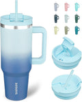 BJPKPK Tumbler With Handle 40 oz Stainless Steel Insulated Tumbler With Lid And Straw For Water Or Ice Coffee,Sky by BJPKPK