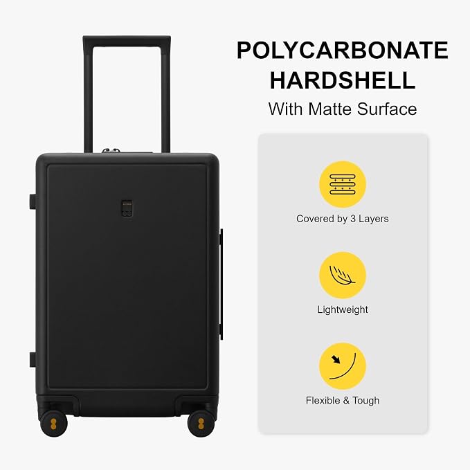 LEVEL8 Elegance Matte Luggage Set, 20 Inch Carry-on Luggage, 24&28 Large - Image 5