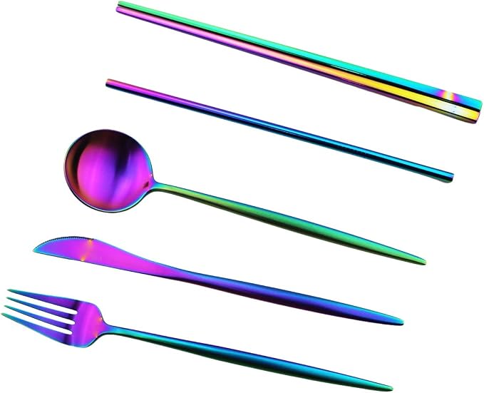 Gugrida Reusable Travel Utensils, 7 Piece Portable 304 Stainless Steel - Image 7