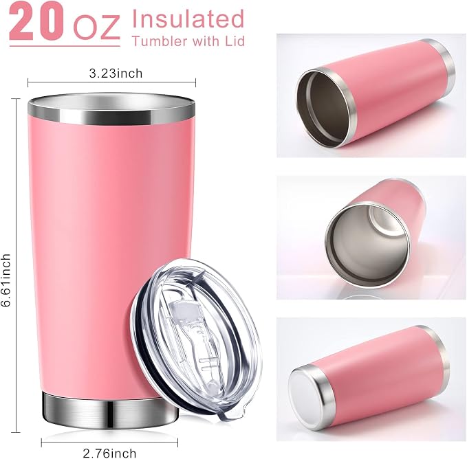 Sieral 36 Pack Stainless Steel Tumblers Bulk with Lids Double Wall Vacuum Insulated Coffee Cups Blank leakproof Powder Coated Tumblers for Engraving Wedding Graduation Party Favors(20 oz,Mixed) - Image 2
